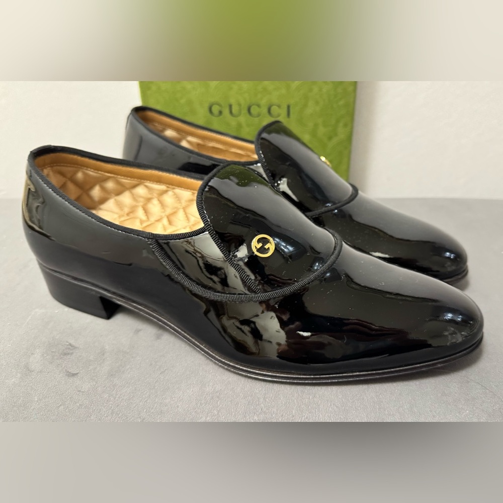 New Gucci Horsebit patent leather loafers. Sz G 7.5 $1200